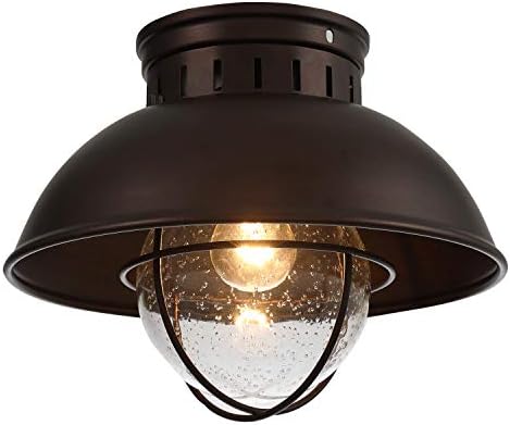 Lampa Za stropne Svjetiljke u Seoskoj Kući S Rumenilo,Pire Uljem Bronca,Metalni Kavez Od Stakla,CE101M
