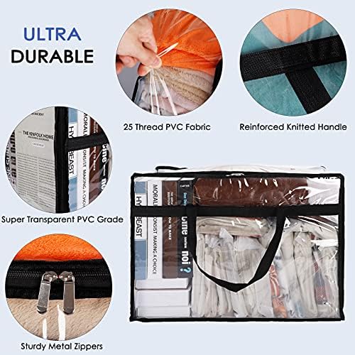 Prozirna vrećica za pohranjivanje SGHUO na munje, Organizator za spremanje odjeće velikog kapaciteta 60 L za