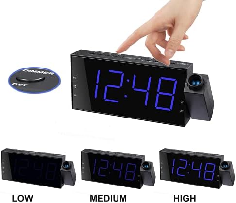 Digitalni sat alarm sa шейкером za krevet, Projekcija alarm za spavaće sobe, Vibracijski alarm za gluhe i nagluhe