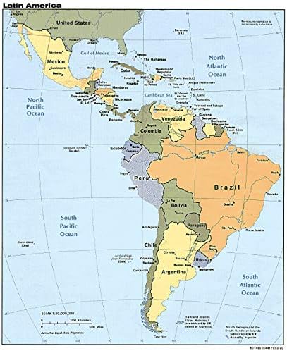 Karta - Zemlje Centralne Amerike u Latinskoj Americi Obali Kube Godišnji Neobična karta dominikanska republika