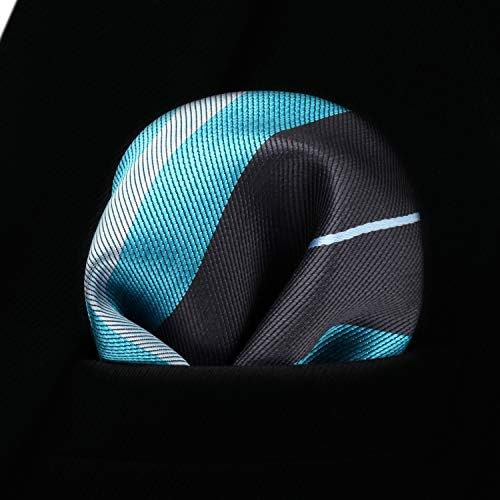 Kravate za muškarce Prugasta kockice kravatu i Tkani maramicu Službeni poslovne kravate Džep kvadratnom set