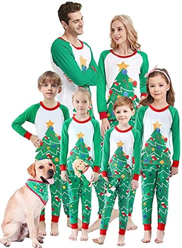 Obiteljske Božićne pidžama Ženske pamučne pidžame Muška Pidžama s dugim rukavima Pidžama