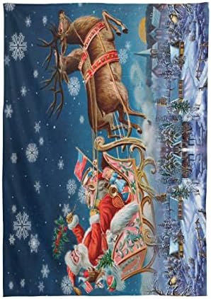 Božićno stolnjak Djeda Mraza površine 54х54 inča, Tkanina od poliestera, Prati, bez bora, Blagovaonom, stolnjak