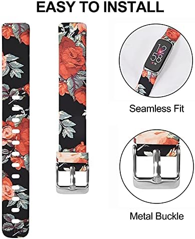 Kompatibilnost s remenčićima Fitbit Luxe, 3 pakiranje mekog silikona trake za sportske sati, Međusobno narukvica