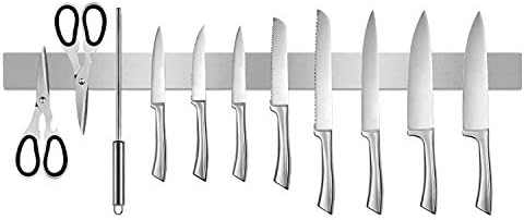 Traka za Nož,Snažan Magnetski Držač za Nož od Nehrđajućeg Čelika za Zid za Kuhinjski Nož Magnetski Držač Alata