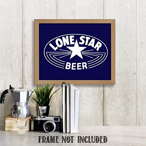 Pivo Usamljena Zvezda - Poster S Logotipom - 10 x 8 Zidni Dekor-Spreman Na Okvir. Omiljeni Texas Print-copy