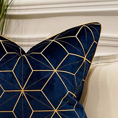 Avigers 18 x 18 cm Tamno plava Zlatne Kockice Torbica za jastuk Luksuzni Europska Torbica za jastuk Ukrasni