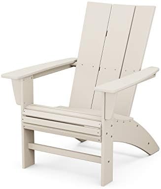 Adirondack stolica s modernim izvijenih leđa od poliranog drveta