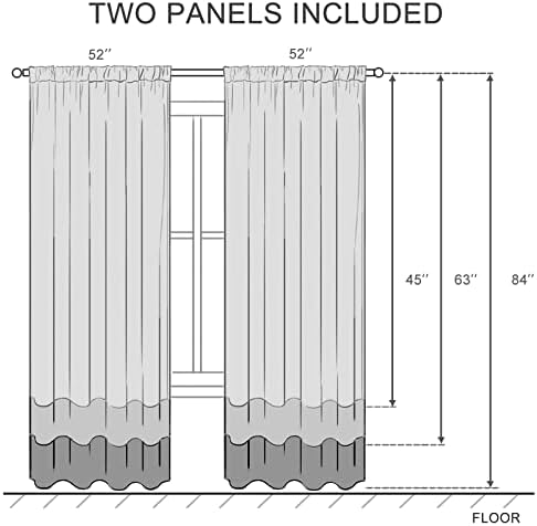 DWCN Teksturom Bijele, Prozirne Zavjese od umjetnog lana s teksturom - Džep Polu-prozirne Zavjese za prozore