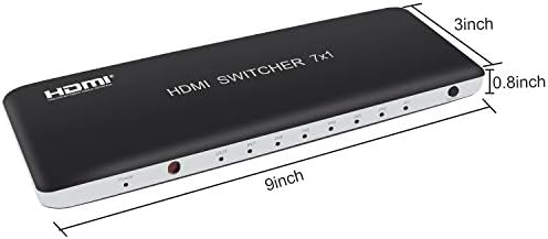 Univivi 7-portni switch HDMI verzija 2.0 4K@60 Hz HDMI Switch Podržava HDR i HDCP 2.2,Full HD/3D sa IC bežični