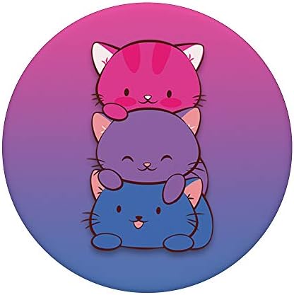 Бисексуальная Ponos Kawai Kitty Kat Stack Anime Попсокеты ПопГрип: Smjenski držač za telefone i tablete
