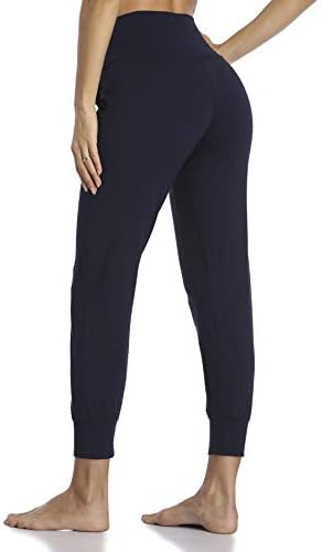 Šarene ženske trkači трусцой s visokim strukom s džepovima, Sportske hlače i hlače za odmor za cijelu dužinu