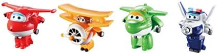 Super Krila - 2 Transformacija Robota 4 Kom Jett, Spol, Mira i Grand Albert | Mini-Figurice s igračkama-zrakoplova
