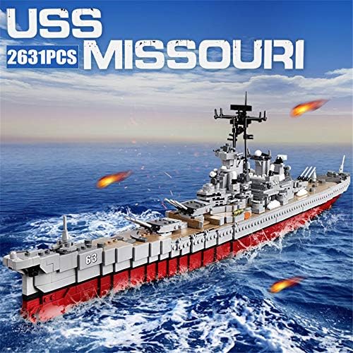 СИНБАО 06030 2631 kom. Vojna Vojska Serija Bojni brod USS Missouri Skup sastavnih Blokova Klasični Model Cruiser
