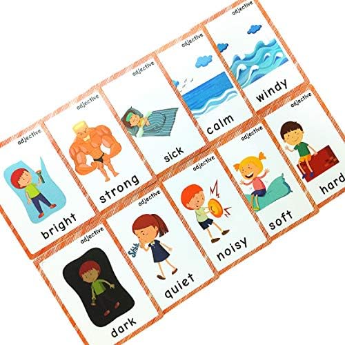 Skup pridjeva i антонимов Flash kartice za malu djecu(47 kom.) | Dječji Obrazovni Kartice i Džep kartice Montessori