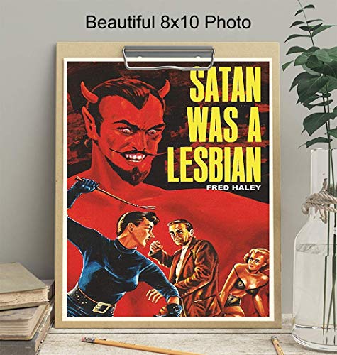 Sotona Je Lezbijski Plakatima - Starinski Retro Film Zid Art print - Lezbijska darove za djevojku - to je Stvarno