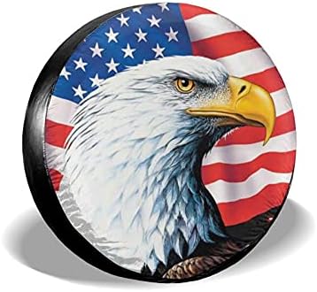 Torbica za rezervnih guma Hitamus zastavu Američkog orla Univerzalni, pogodan za Jeep Wrangler Rv vozila, kamiona,