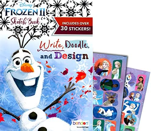 Komplet knjiga Disney Frozen i Frozen 2 za bojanje i naljepnica