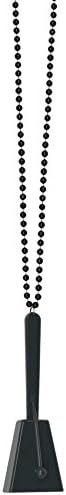 Ogrlica od perli Amscan Noisemaker, 36 cm, Crni