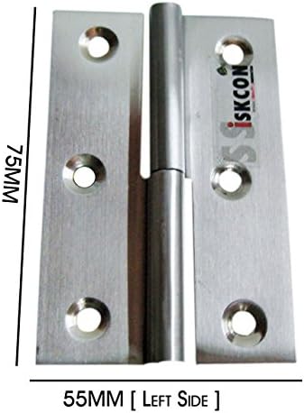 ssiskcon 2 Uspon petlje Udaljiti vrata brava od nehrđajućeg čelika 3 inča (75 mm) Saten 32D(630) Lijeva strana(Set