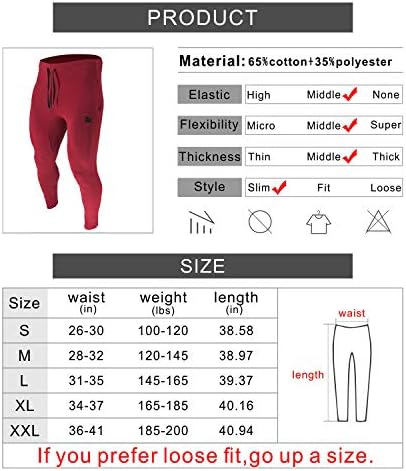 BROKIG Muške Hlače za trčanje na munje - Svakodnevne Sportske hlače za trening u teretani Udoban oblikovana