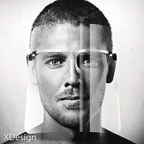 Zaštitna maska XDesign sa okviri za naočale, Potpuna zaštita lica (6 komada) - za Višekratnu upotrebu ultra