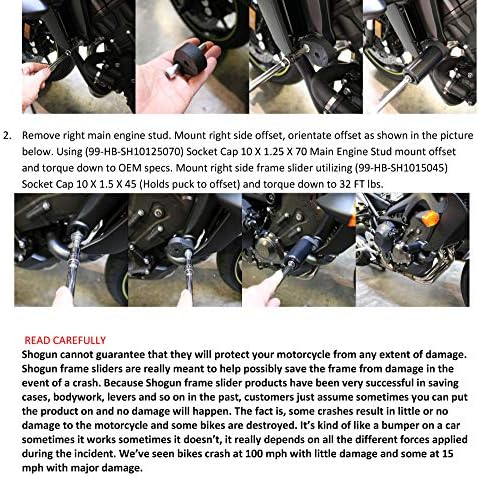Shogun Yamaha MT-09 MT 09 MT09 2018 2019 2020 FZ09 FZ 09 2017 Crne kornjače bez izrezivanje okvira Idealni za