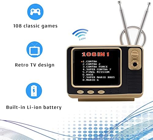 Igra mini tv konzola E-MODS, ugrađena u 108 klasične igre, 3,0-inčni TFT-playeri Retro igre sa dva bežičnim