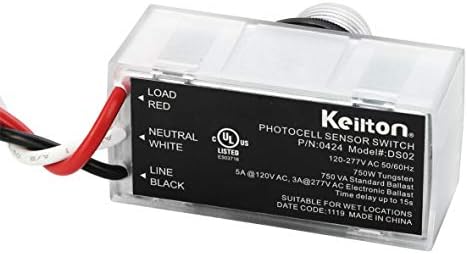 Senzor svjetla fotoelektrični stanica Keilton 120-277 U ac od Sumraka do Zore, Vanjski Žičani daljinski Upravljač,
