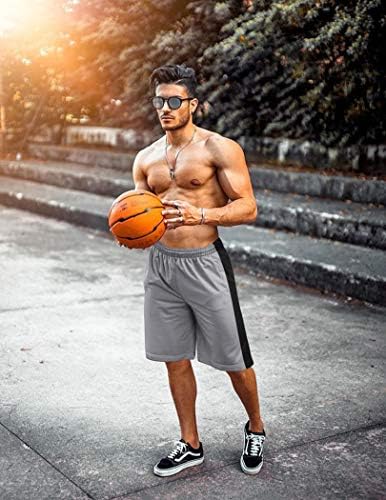 Muške košarkaške kratke hlače COOFANDY iz 2 predmeta s zabio mreže za suhu slijetanja, kratke hlače za trčanje, kratke hlače za aktivne sportske aktivnosti s džepovima