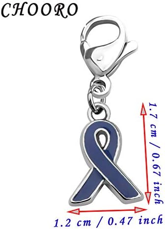 CHOORO Tamno plava Traka Svijesti Munje Vuče Poklon za Raka debelog crijeva