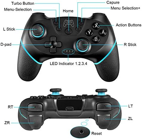Kontroler ASTARRY Wireless Pro, kompatibilan je prekidač Nintendo (plava)