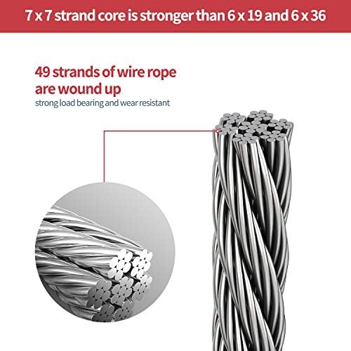 26-Cable Rotirajući Žica od nehrđajućeg čelika 50 funti, Сверхмощная Žičanom Uže od nehrđajućeg čelika za Vješanje