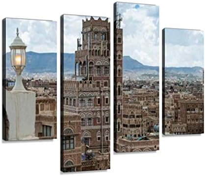Zgrade u Jemenu Tradicionalni arapski vitrine i slike Zid umjetnost na platnu Viseći slike Suvremena umjetnička