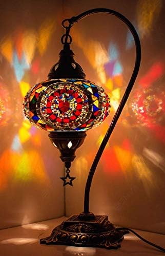 Lampe za DEMMEX s Turskom Marokanski Mozaikom, Lampe za Ručni Rad s Labud Vrat, noćno svjetlo Na Прикроватной