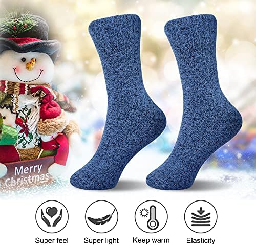 Krznene čarape za žene i djevojčice, boja zimske tople i udobne, mekane čarape Poklon kutije mekane čarape od