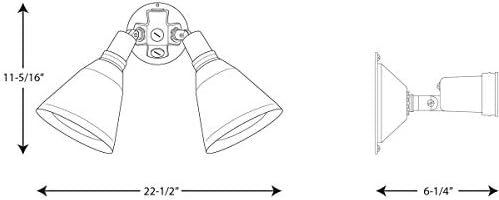 Progresivni rasvjeta P5203-20 Tradicionalni Kolekcija svjetiljki s dvije svjetiljke u bijelim obrubima, Pribor za rasvjetu 5,00 cm, Promjer 6-1/4 cm x Visina 11-5/16 cm