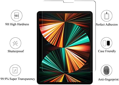 Ailun 2 komada Zaštitna folija za ekran za iPad Pro 2020 i 2021 [12,9 cm] + 2 Kom Zaštitna folija za leća, npr.