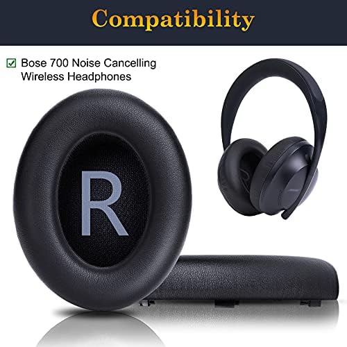 SOULWIT Zamjena Jastuci, jastučići za uši, Slušalice za Bose 700 (NC700) Bežične Slušalice, Mekana Koža, Pjena