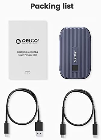 ORICO zaslon Osjetljiv na Prijenosni SSD, 256 G Vanjskim Ssd diskovi, do 520 Mb/s USB 3.2 Gen2 i Type-C, Pristup