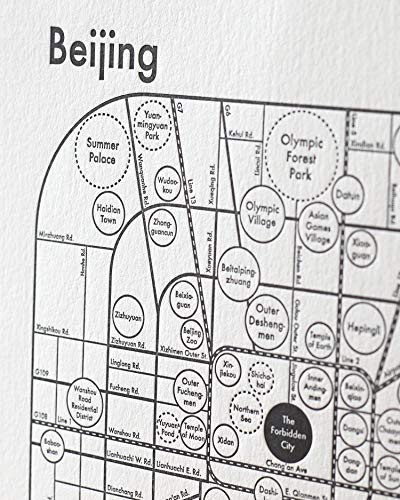 Ispis velikim slovima karte u Pekingu