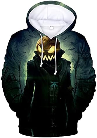 Muška majica s kapuljačom Moda Plus Size Halloween 3D ispis Casual pulover Kaputi i Veste Košulje Vrhovima