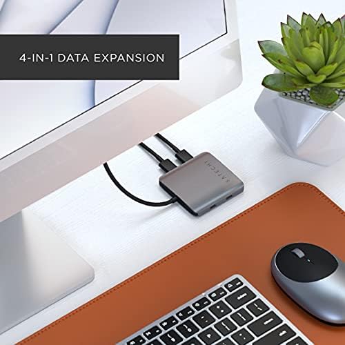 Satechi 4-Port USB hub-C – Samo za prijenos podataka (Bez punjenja/video) – Kompatibilnost s MacBook Pro 2020,