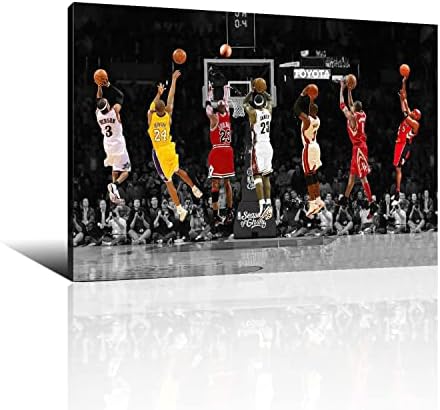 JUSTBR Platnu Zid Umjetnost Košarkaši Slike Slikarstvo Sportske Plakati umjetničko djelo Home Dekor za Ljubitelje