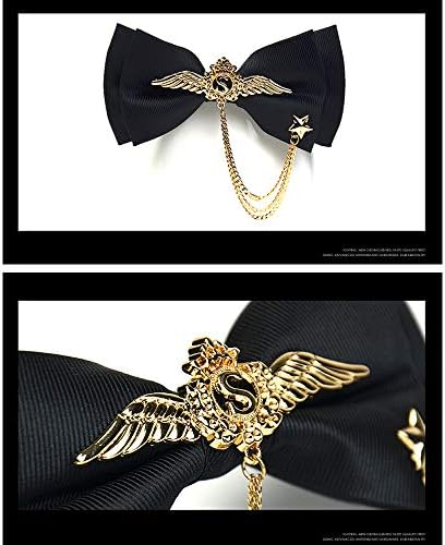 Muški podesivi kravata Manoble, Zlatni metalni lanac sa krilima, Dvostruka kravata oko vrata