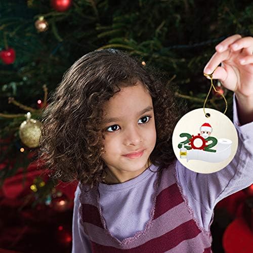 ИСЯ 2020 Personalizirane Viseće Ukrase za Božićno drvce, Kreativna spušteni Ovjes za Božićno drvce DIY za svečane dekoracije Svadbene zurke Obiteljski Set Božićni Dekor (2 Osobe)