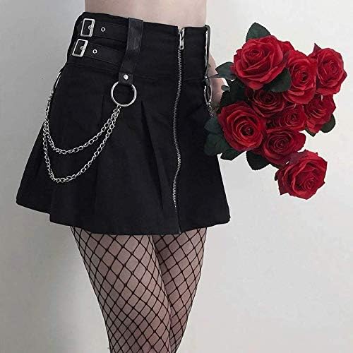 Ženska kratka trapezoidni-link расклешенная gotička mini suknja u crnu crveni kavez sa visokim strukom, плиссированная