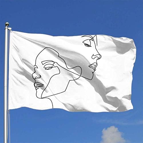 Zastave Dvorišta Zaqiwa Puna Linija Za Crtanje Lica Frizura Za Odrasle Zastave za Stranke Zastava za Dekor Zidova
