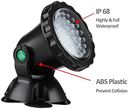 PUNO podvodnog svijeta Vodootporna IP 68 Potopna reflektor sa 36 led žaruljama 2,5 W, Mijenja boju, Spot lampa