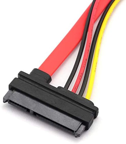 DZS Elec 2 komada 22-pinski konektor SATA od muškaraca i žena HDD Power Combo Produžni kabel 7Pin + 15Pin Serial